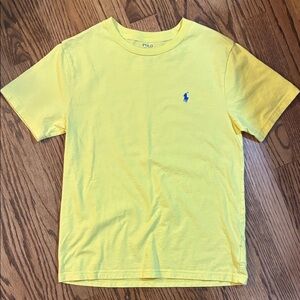 Polo by Ralph Lauren Kids Medium 10-12 Bright Yellow Tee Blue Pony Logo